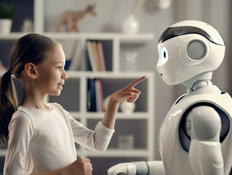 girl is playing with a robot 2024 11 05 09 40 40 utc