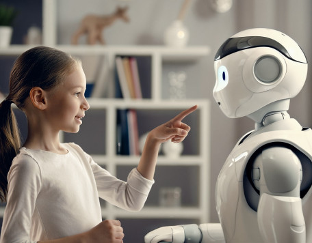 girl is playing with a robot 2024 11 05 09 40 40 utc