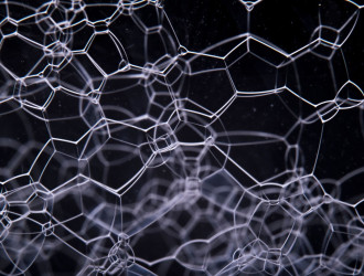 grayscale of soap bubbles