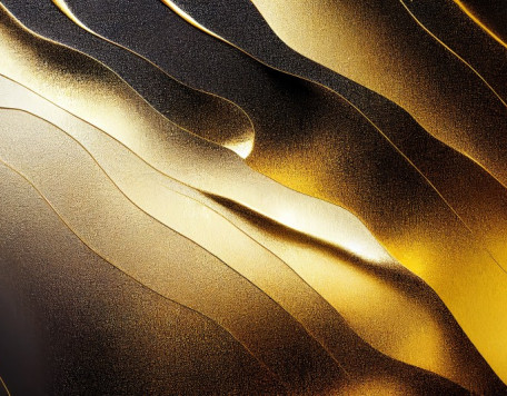 liquid gold and rough black charcoal