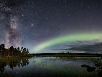 polar aurora lights in the starry sky over the lak 2025 02 11 21 57 33 utc
