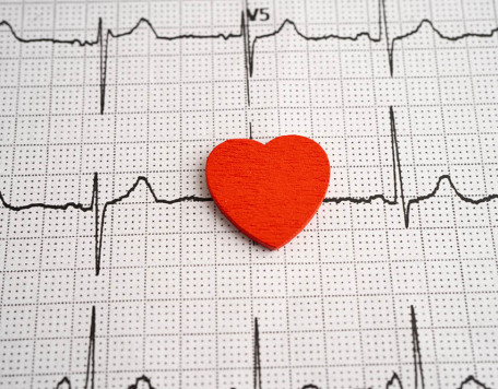 red heart on electrocardiogram ecg with red heart 2025 02 24 15 30 47 utc