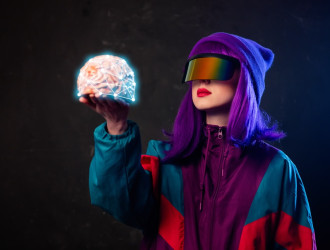 stylish girl in cyber punk glasses and 80s tracksu 2023 11 27 05 13 46 utc