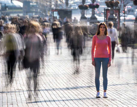 the woman stands in the middle of crowded street 2024 12 03 17 45 12 utc v3