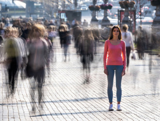 the woman stands in the middle of crowded street 2024 12 03 17 45 12 utc v3