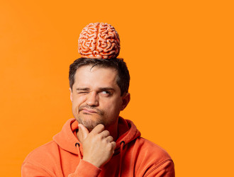 guy in a hoodie with brain on his head is thinking 2024 09 26 02 37 32 utc