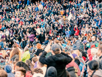 people filled stadium seats cheering 2025 01 09 15 26 59 utc